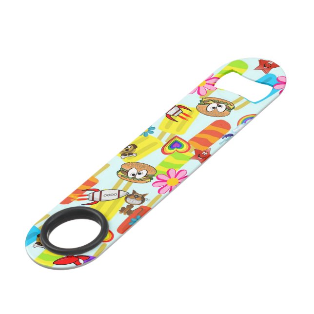 Speed Bottle Opener Hamburger Floral Spaceship (Front Angled)