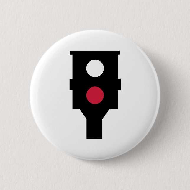 Speed camera 6 cm round badge (Front)