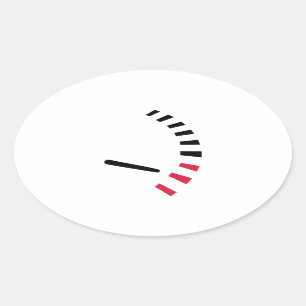 Speed car racing oval sticker