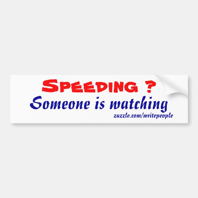 speed caution bumper stickers (Front)