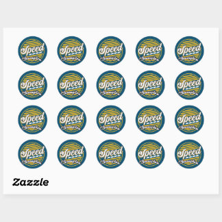 Speed Champion Classic Round Sticker
