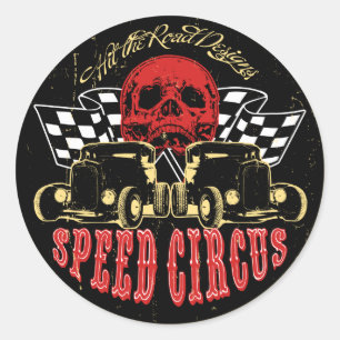 Speed Circus Classic Round Sticker