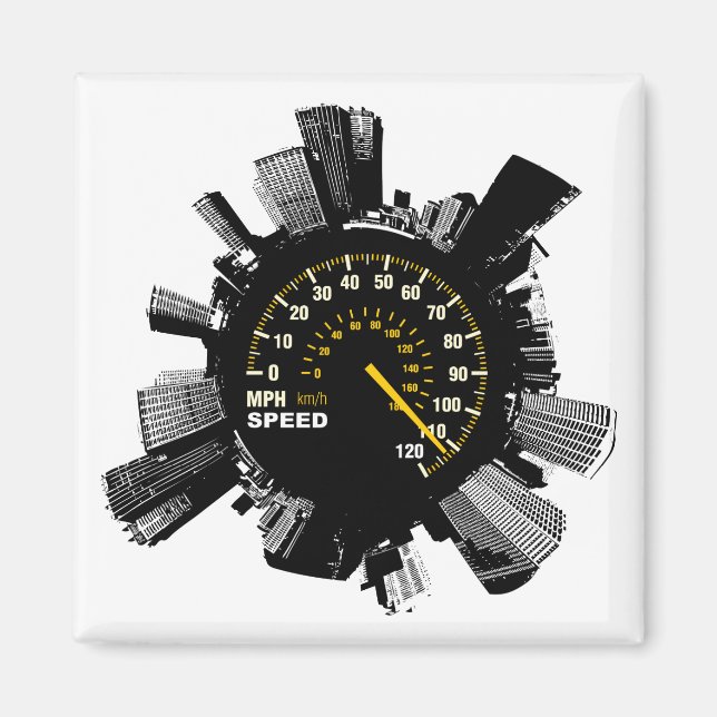 Speed City 1 Magnet (Front)