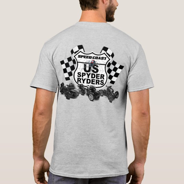 Speed Coast Chapter - Finish Flags Logo T-Shirt (Back)