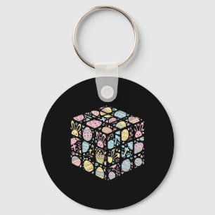 Speed Cube Bunny Easter Egg Easter Day Boys Mens K Key Ring