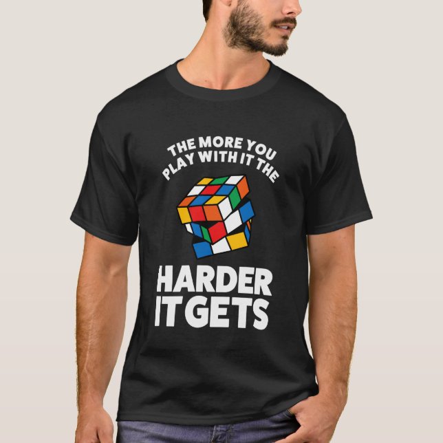 Speed Cube Puzzle Cubing Funny T-Shirt (Front)