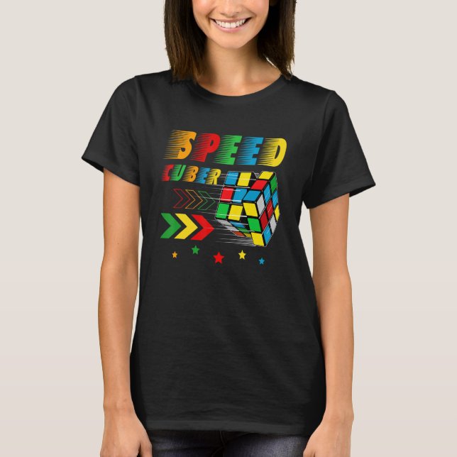 Speed Cuber Puzzle Cubing Cube's Magic Boys Girls  T-Shirt (Front)