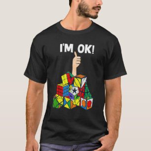 Speed Cubing I'm Ok Math Cube Puzzle Solve Christm T-Shirt