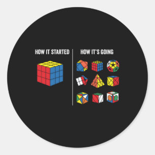 Speed Cubing Puzzle Cuber Cube Classic Round Sticker