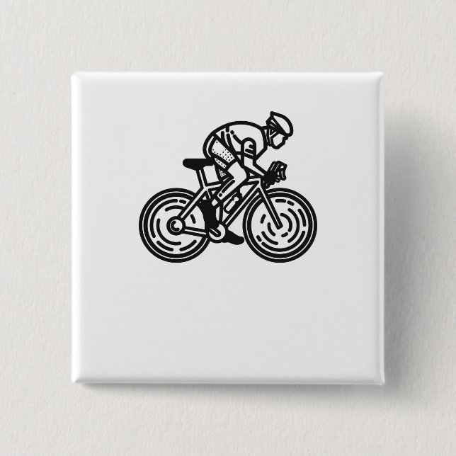 speed cyclist 15 cm square badge (Front)