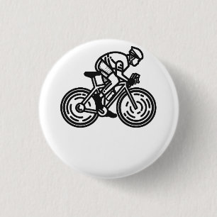 speed cyclist 3 cm round badge