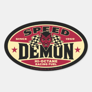 Speed Demon 003B Oval Sticker