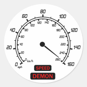 Speed Demon Classic Round Sticker