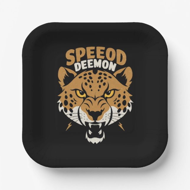Speed Demon Paper Plate (Front)