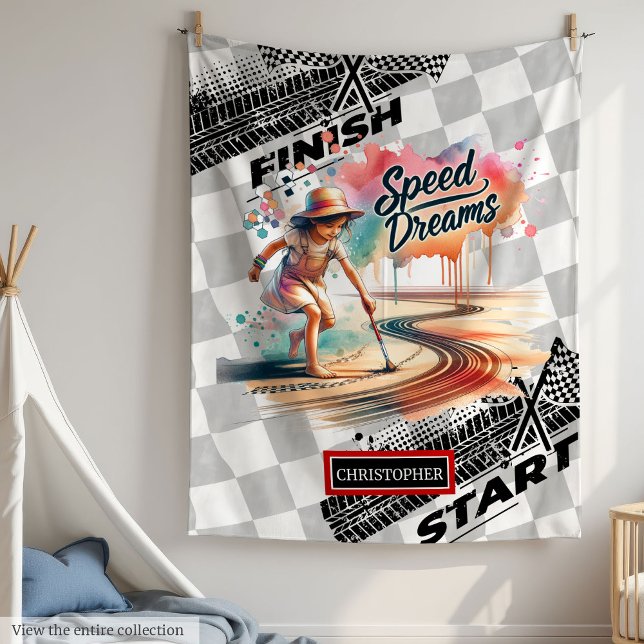 Speed Dreams Racing Blanket Formula 1 Boy Birthday (Speed Dreams Racing Blanket Formula 1 Boy Birthday)