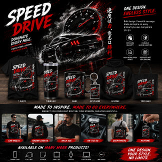 Speed Drive Racing Car T-Shirt – Black tshirt