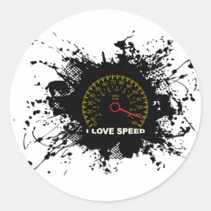Speed Emblem Urban Style 3 Classic Round Sticker