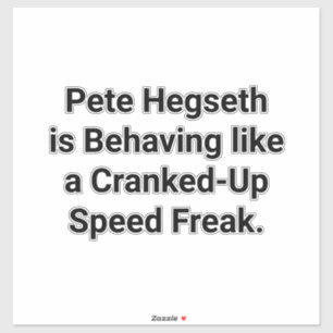 Speed Freak Pete Hegseth Hankamer Artjunkhaus Whoa