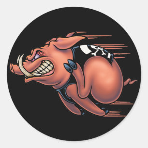 Speed Hog Classic Round Sticker