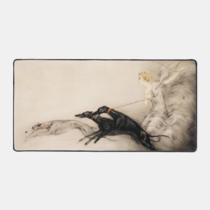 Speed II, Vitesse, 1933 by Louis Icart Desk Mat