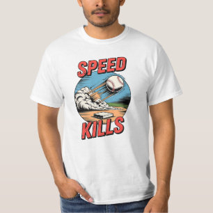 Speed Kills Baseball Fastball Explosion T-Shirt