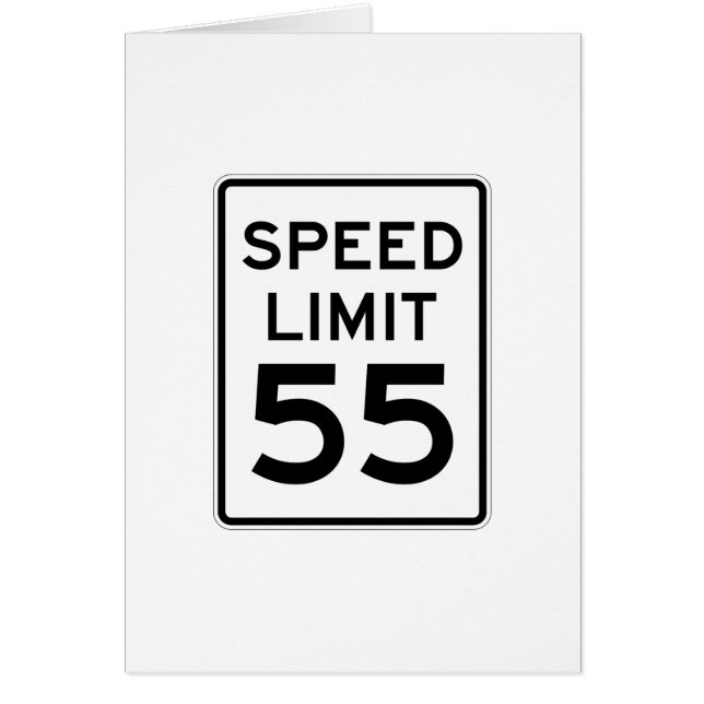 Speed Limit 55 MPH Sign (Front)