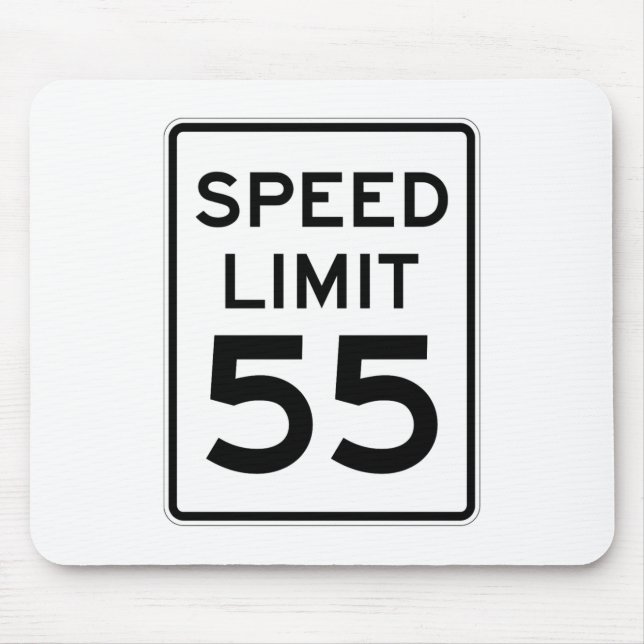 Speed Limit 55 MPH Sign Mouse Pad (Front)