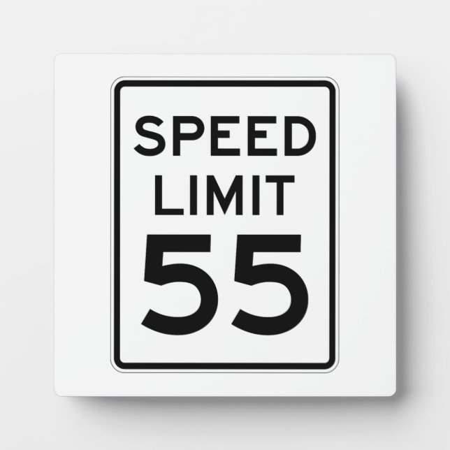 Speed Limit 55 MPH Sign Plaque (Front)