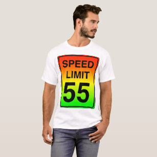 Speed Limit 55 Sign with Stoplight Colours T-Shirt