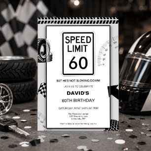 Speed Limit 60th Birthday Invitation