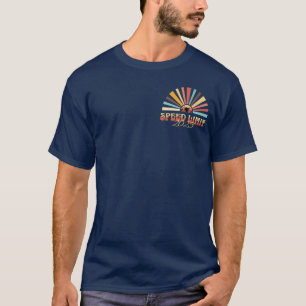 Speed Limit Retro Sunburst Concert Pocket Design T-Shirt
