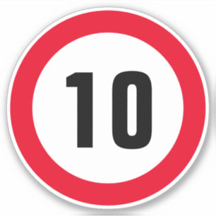 Speed limit stickers Maximum 10 mph