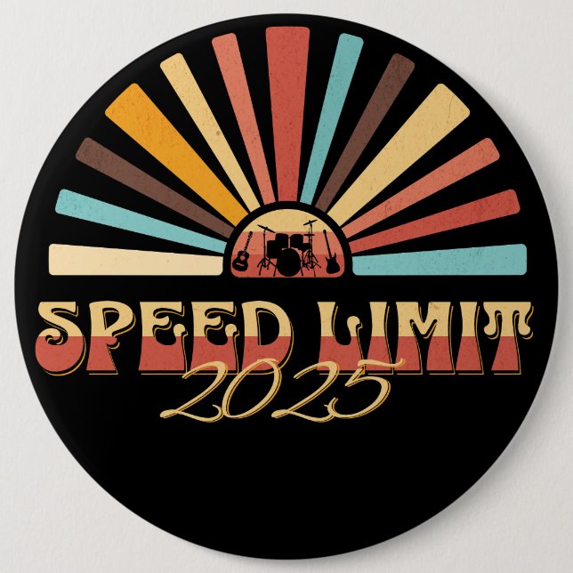Speed Limit Summer 2025 Sunburst 6 Cm Round Badge (Front)
