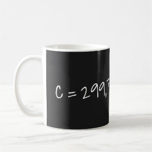 Speed of light "c=299792458 m/s" Math & Science Coffee Mug