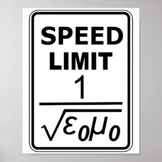 Speed of Light Limit Poster