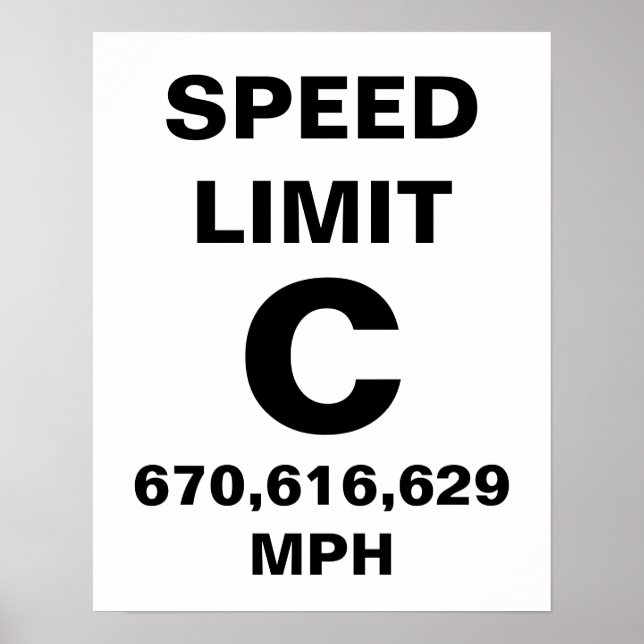 Speed of Light Poster (Front)