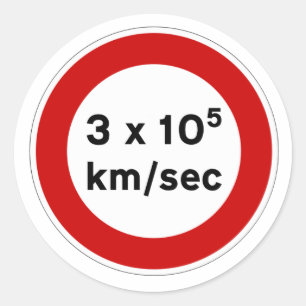Speed of Light Sign Sticker