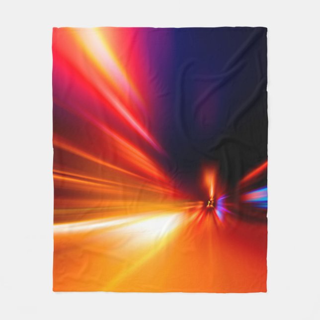 speed on night roadabstract,background,motion,blur fleece blanket (Front)