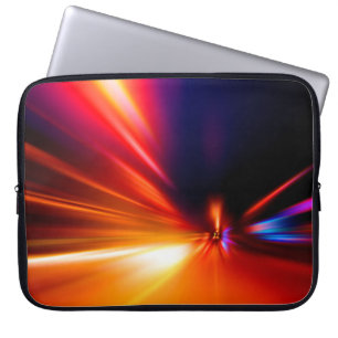 speed on night roadabstract,background,motion,blur laptop sleeve