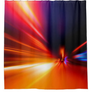 speed on night roadabstract,background,motion,blur shower curtain