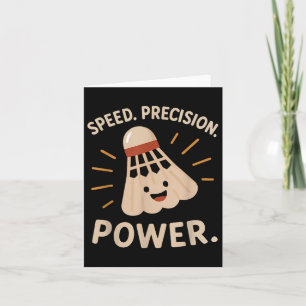 Speed. Precision. Power. – Badminton Player Statem Card