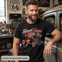 Speed Queen Vintage Hot Rod Pin-Up Girl