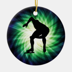 Speed Skater Gift Ceramic Ornament
