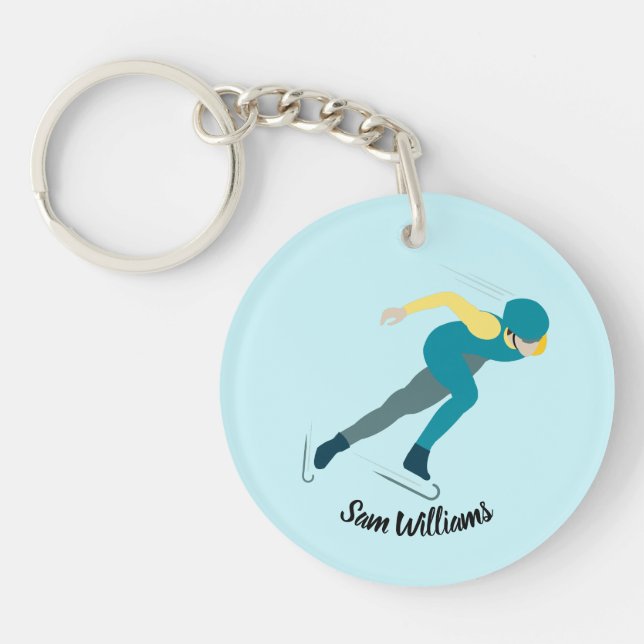 Speed Skating Key Ring (Front)