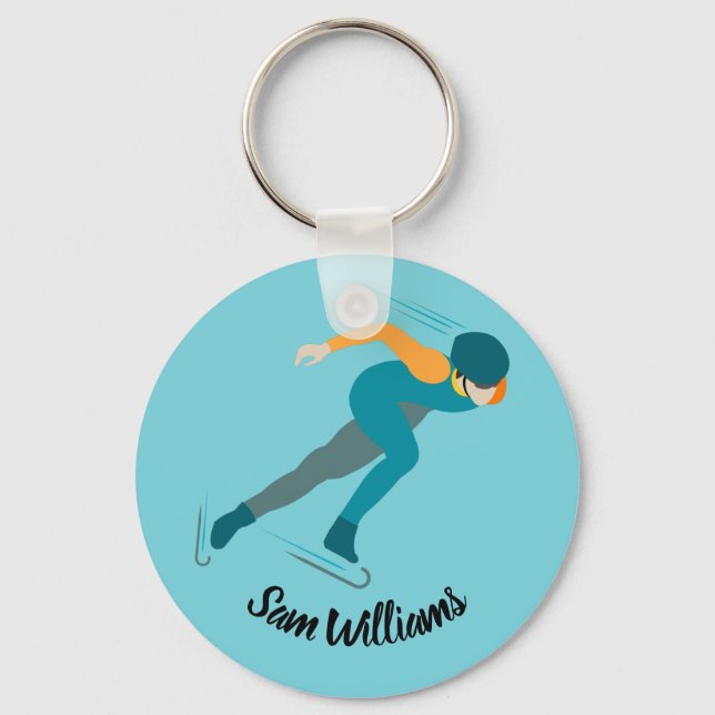Speed Skating Key Ring (Front)