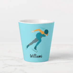 Speed Skating Latte Mug