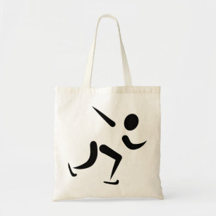 Speed skating logo tote bag