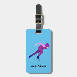 Speed Skating Luggage Tag