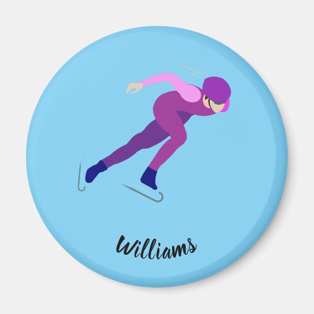 Speed Skating Magnet (Front)