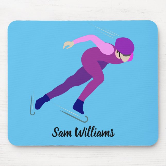 Speed Skating Mouse Pad (Front)